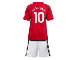 Manchester United Marcus Rashford #10 Hjemmebanesæt Børn 2023-24 Kort ærmer (+ korte bukser)
